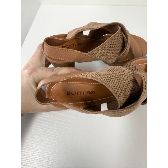 Bottero Block Heel Stretch Strap Leather Heels US 8 Brazil - Picture 5 of 7